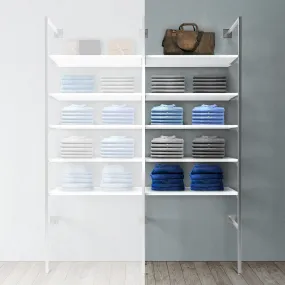 Aankomendonderdeel Queen Vogue chroom 5 legborden wit L90xH240cm