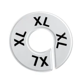 Maatring voor kledingrek XL wit - per 10