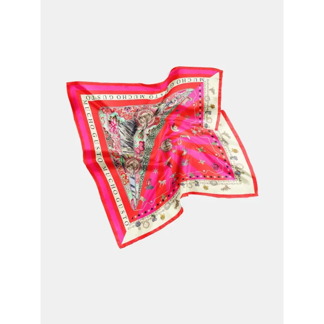 Mucho Gusto Zijden sjaal burano blauw met rood broches patchwork (copy) (copy) (copy) (copy) (copy)