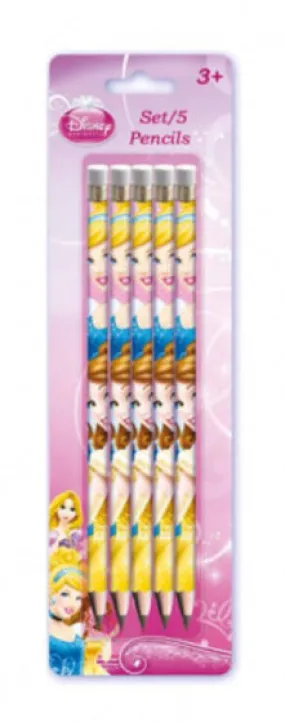 potloden Princess hout roze 5 stuks