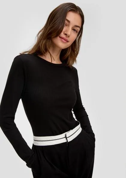 QS longsleeve rib stof