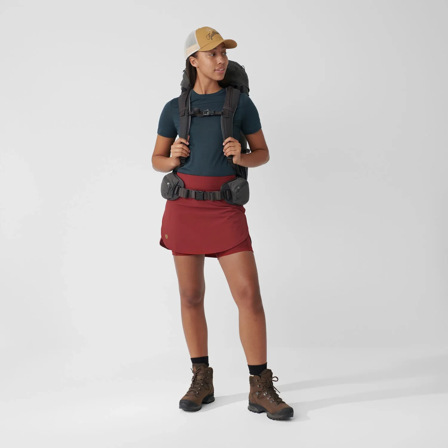 Rok Fjallraven Women Abisko Midsummer Skort Stone Grey