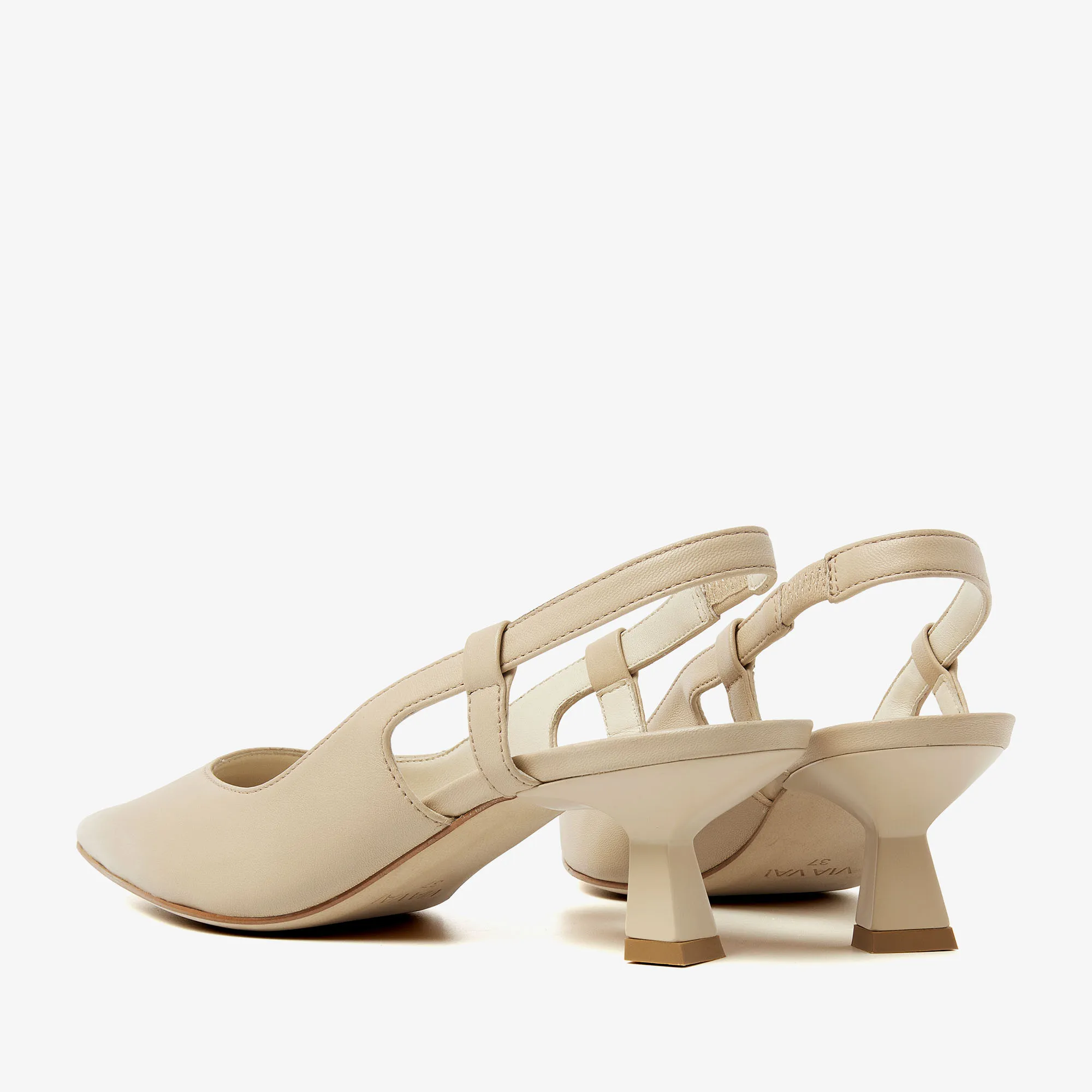 Suzy Aliya VIA VAI beige slingbacks