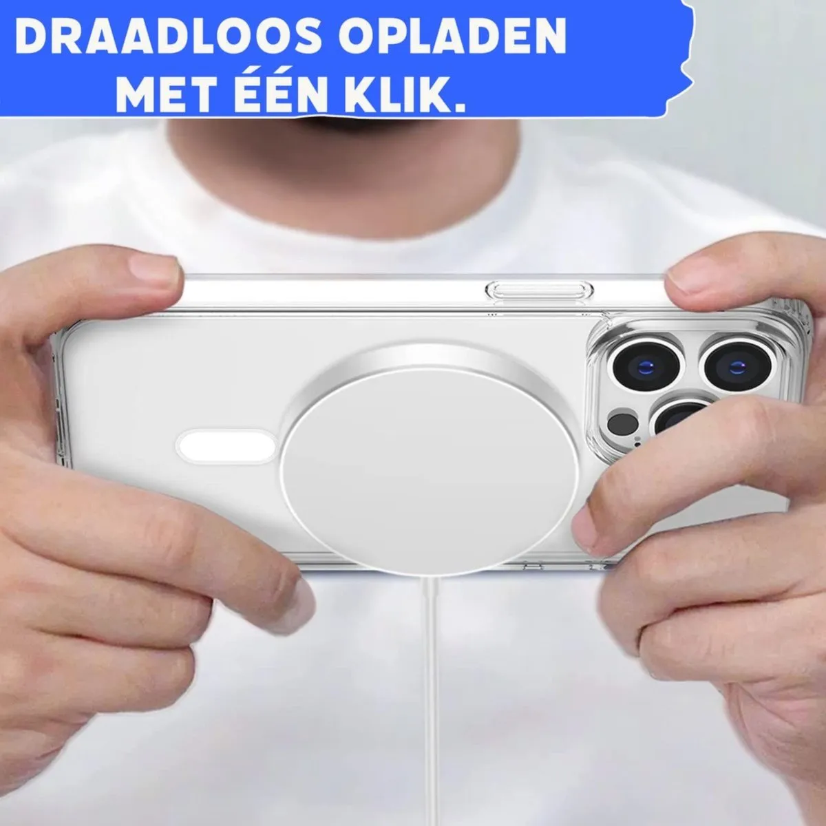 TELEFOONHOUDERS AUTO MAGNEET + MAGNETISCH HOESJE IPHONE XS MAX  DRAADLOZE SNELLADER AUTO MET MAGNEET