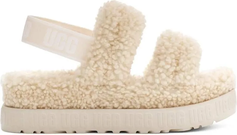 Ugg ‘Oh Fluffita’ fur sandals , Beige, Dames