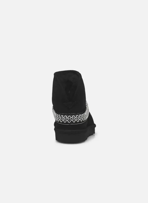      UGG W CLASSIC MINI CRESCENT  ZWART   