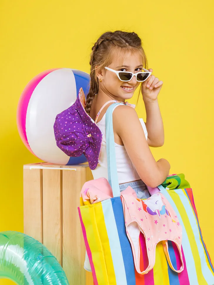 Vrolijk vissershoedje voor kinderen Kleurrijke eenhoorn