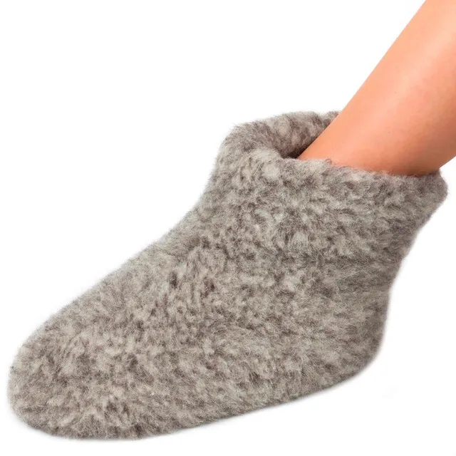 Woolwarmer Sloffen Wol Grijs Maat 37
